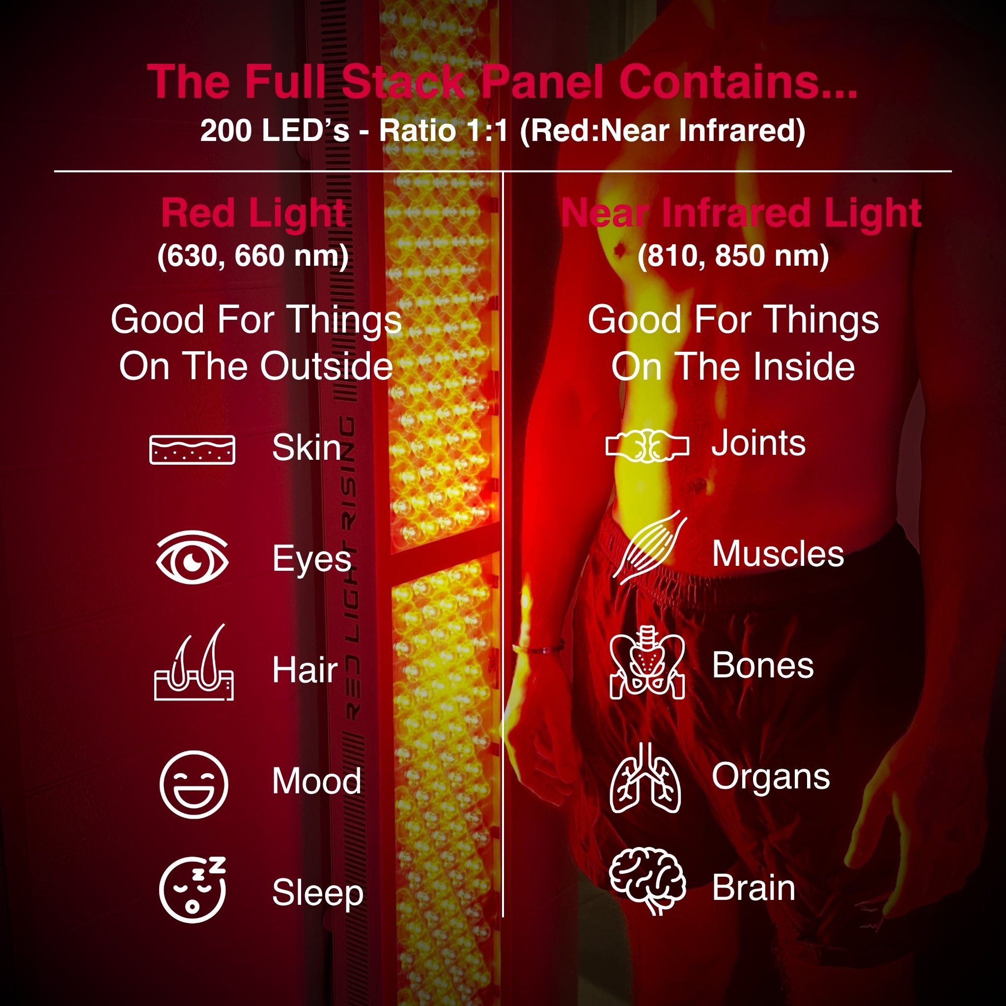 The Full Stack Red Light Therapy Panel