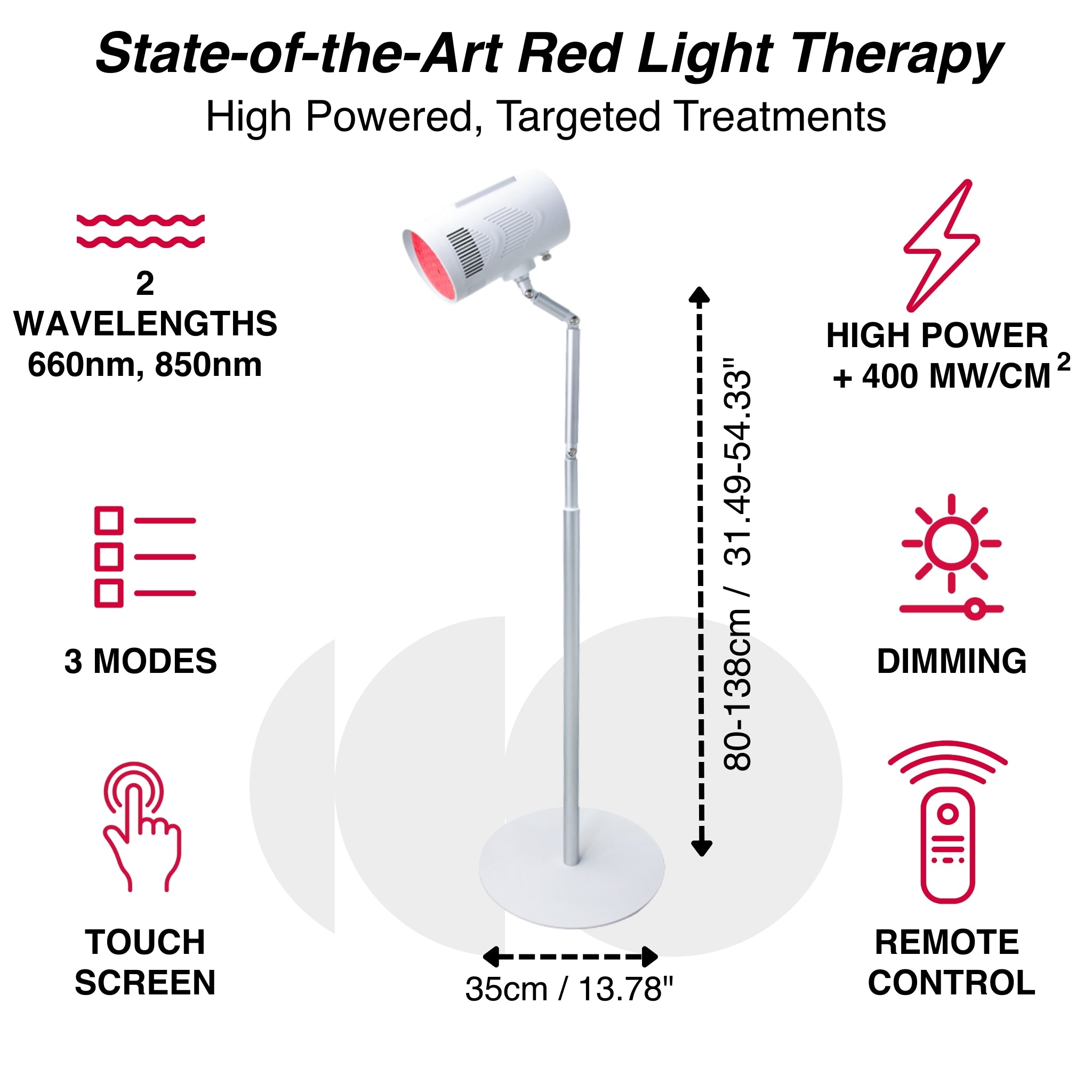 The Target Light 4.0 – Clinical Grade Red Light Therapy with Built-In Stand