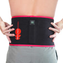 Lower back pain relief with flexible red light therapy pad