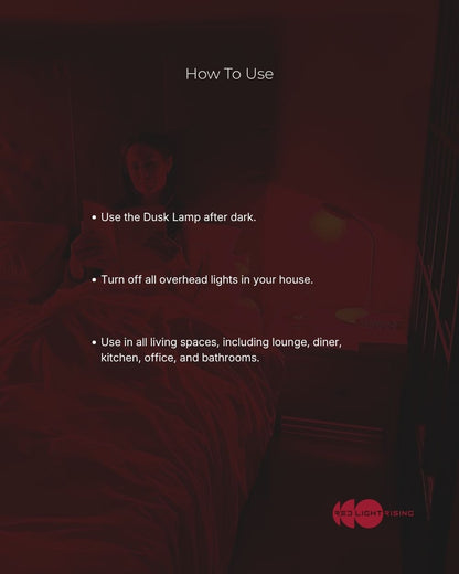 Red Light Rising Dusk Lamp Circadian Red Light Bedside Lamp
