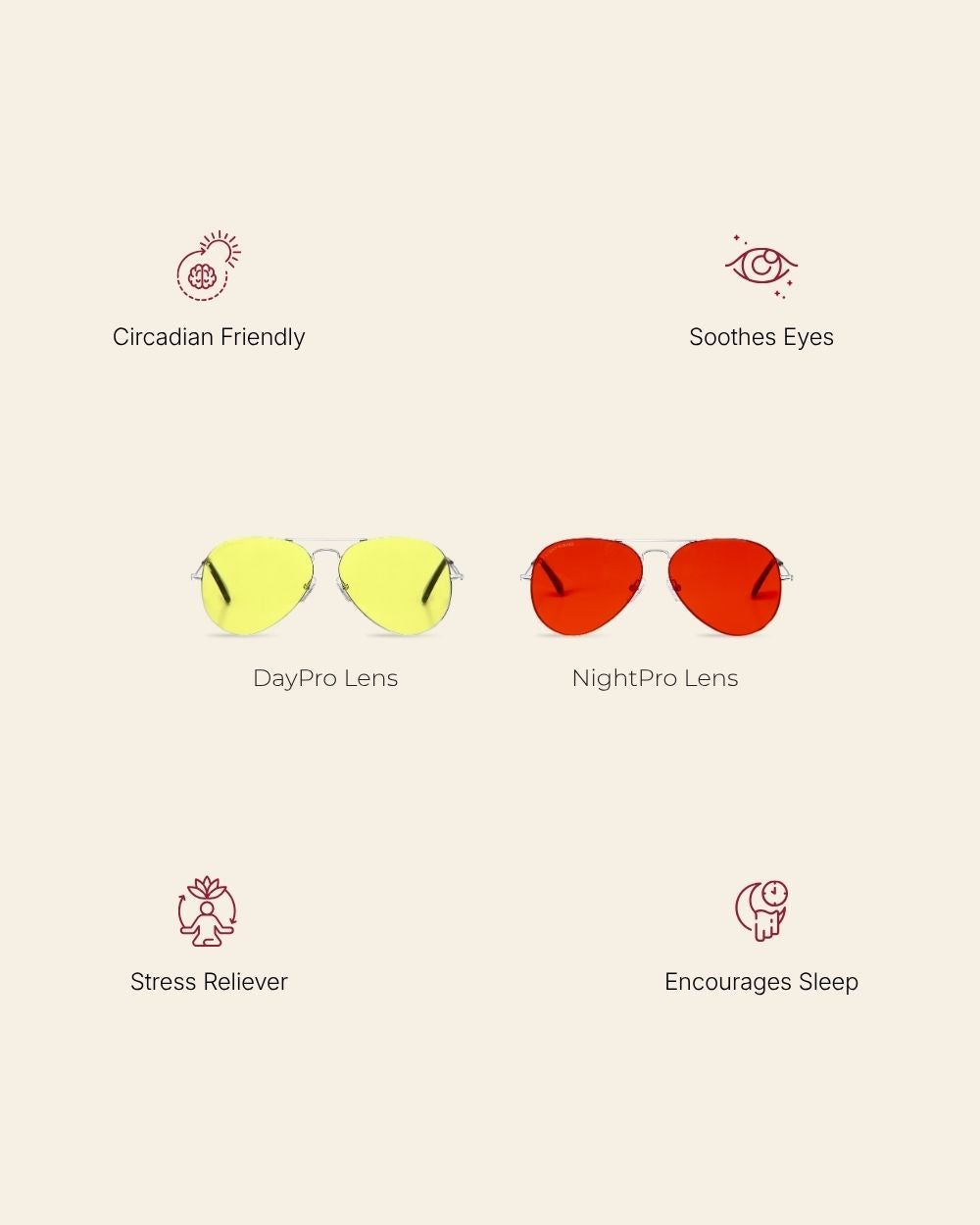 Red Light Rising Hypnos Blue Light Blocking Glasses