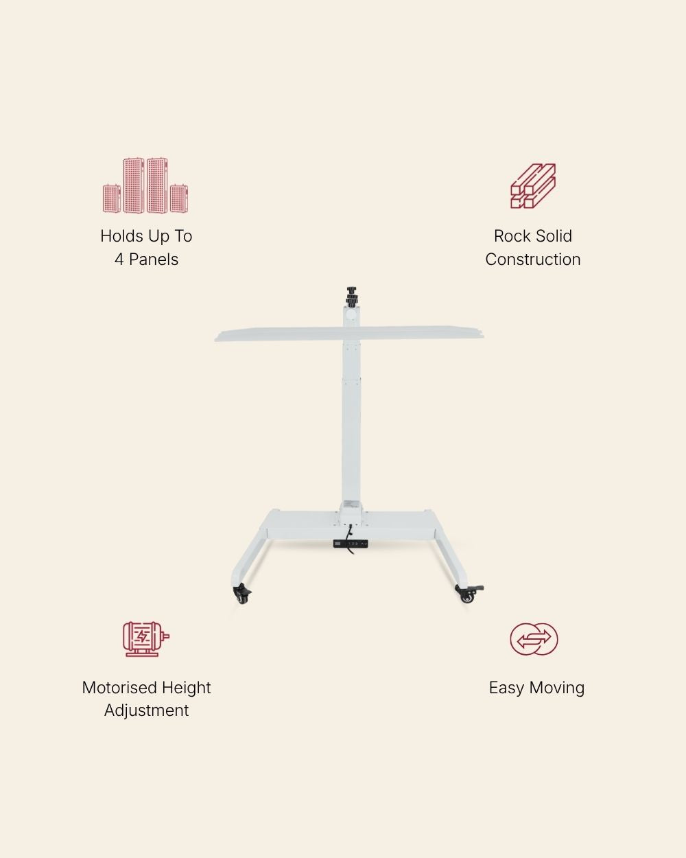 Red Light Rising Horizontal Motorised Stand for Advantage Panels
