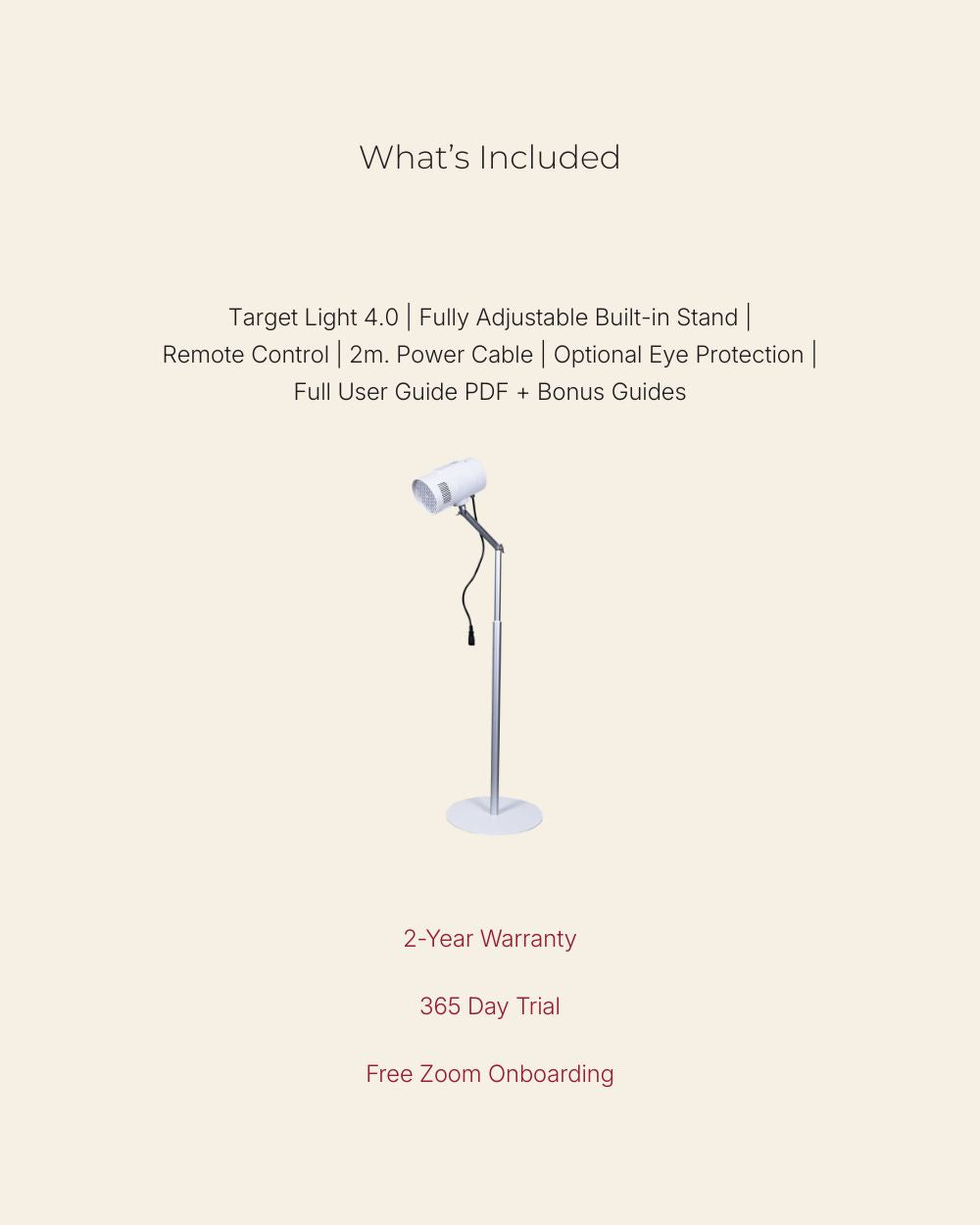 The Target Light 4.0 – Clinical Grade Red Light Therapy with Built-In Stand